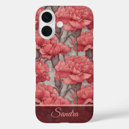 Bunte Mutter Geschenk Nelke Blumen Name iPhone 16 Hülle