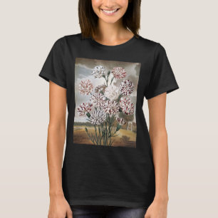 Bunte Nelken mit grauem Himmel im Vintage-Stil T-Shirt