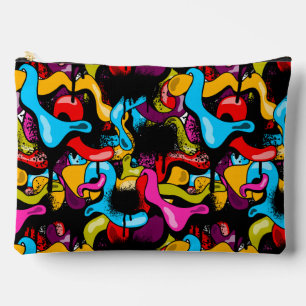Bunte Neon-Graffiti-Hip-Hop- Street-Art Zubehörtasche