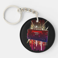 Bunte Neon-Lautsprecher-Kunst für Musik und Retro-