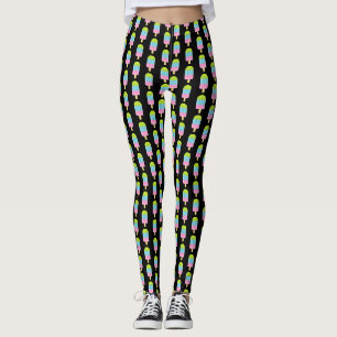 Bunte Neonfarbpopsicle-Eiscreme-Leggings Leggings