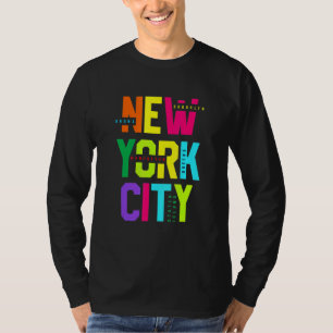Bunte New York City Neuheit Grafik T-Shirts Cool D