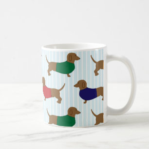 Bunte niedliche Dackel-Hundeklassische Kaffeetasse