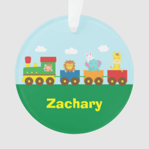 Bunte niedliche Tiere Zug für Kinder Ornament