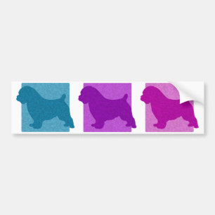 Bunte Norfolk-Terrier-Silhouetten Autoaufkleber