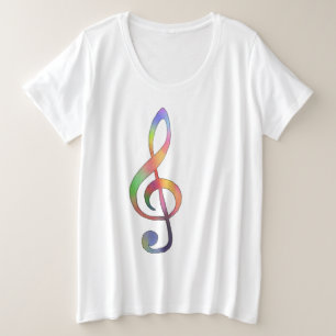 Bunte Noten Große Größe T-Shirt