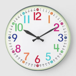 Bunte nummerierte runde Acryl-Wanduhr Große Wanduhr