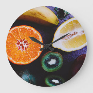 bunte Obstsorten Große Wanduhr
