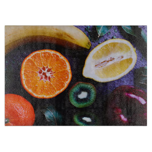 bunte Obstsorten Schneidebrett