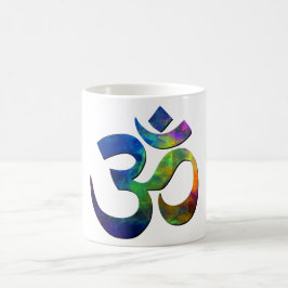 Bunte OM-Yoga-Symbole Kaffeetasse