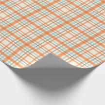 Bunte orange karierte Geschenk-Verpackung