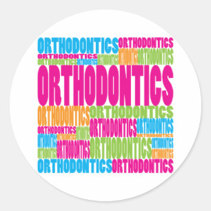 Bunte Orthodontie Runder Aufkleber