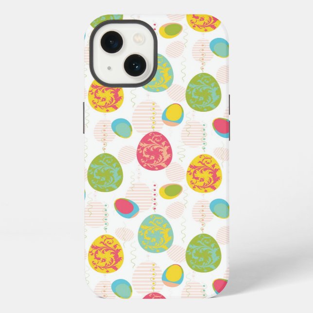 Bunte Oster-Eier-Muster iPhone Hülle (Rückseite)