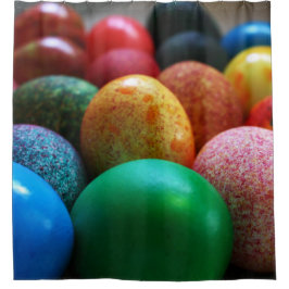 Bunte Ostereier Duschvorhang