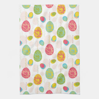 Bunte Ostereier Muster Handtuch