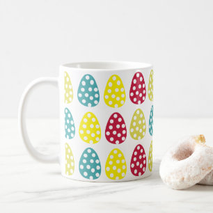 Bunte Ostereier Punkte Frohe Ostern Kaffeetasse
