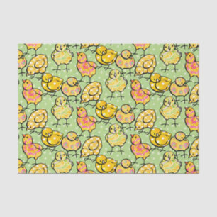 Bunte Ostern-Küken Seidenpapier