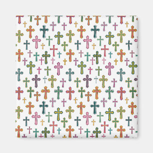 Bunte Ostkreuz gemustert Magnet