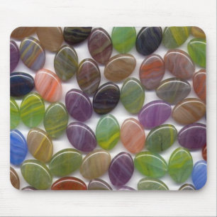Bunte ovale Steinperlen Mousepad
