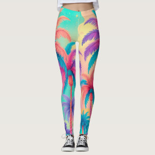 Bunte Palmen Leggings