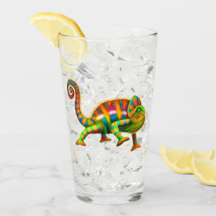 Bunte Panther-Chamäleon-Eidechsen-Glas-Trommel Glas