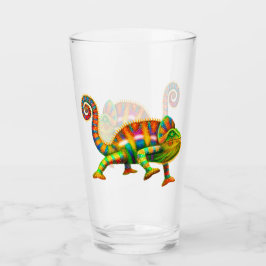 Bunte Panther-Chamäleon-Eidechsen-Glas-Trommel Glas