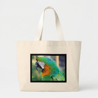 Bunte Papageien-Leinwand-Tasche Jumbo Stoffbeutel
