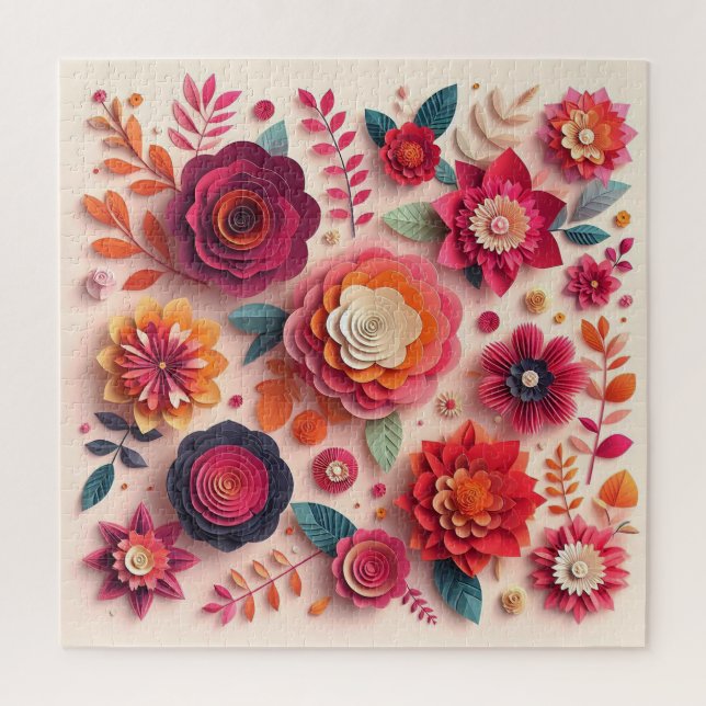 Bunte Papierblumen (Vertikal)