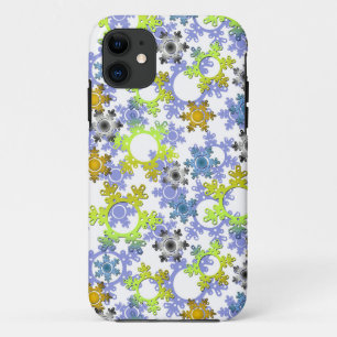 Bunte Papierschneeflocken auf Weiß Case-Mate iPhone Hülle