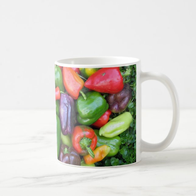 Bunte Paprikaschoten Kaffeetasse (Rechts)