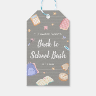 Bunte Pastell-Fete zum Zurück zur Schule-Party Geschenkanhänger