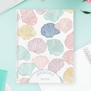 Bunte Pastell-Muschel Moderne Individuelle Küsten- Notizbuch