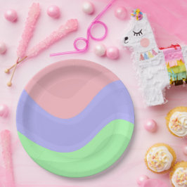 Bunte Pastell-Party Pappteller