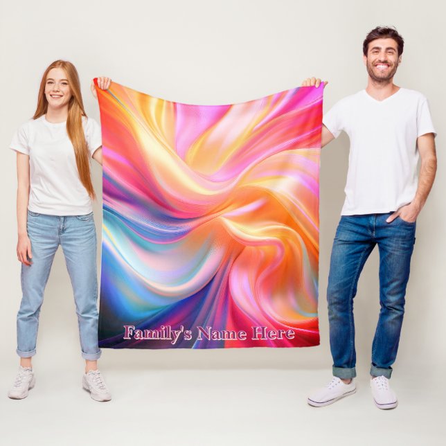 Bunte Pastell-Seiden-Fleece-Decke Fleecedecke (Beispiel)