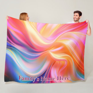 Bunte Pastell-Seiden-Fleece-Decke Fleecedecke