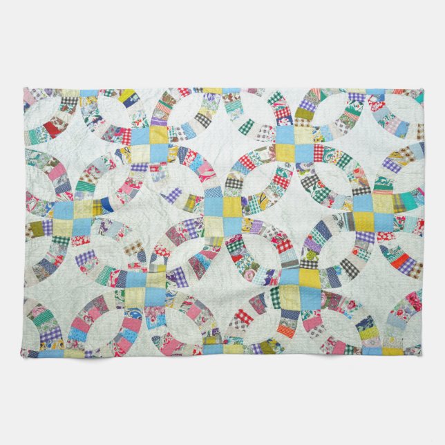 Bunte Patchworksteppdecke Geschirrtuch (Horizontal)