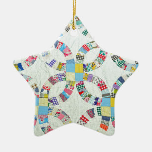 Bunte Patchworksteppdecke Keramik Ornament