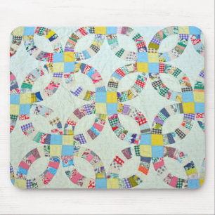 Bunte Patchworksteppdecke Mousepad