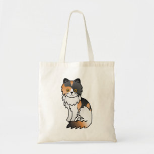 Bunte Perser Süße Zeichentrick-Katzen-Illustration Tragetasche