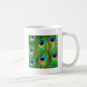 Bunte Pfauenfeder-Muster Kaffeetasse