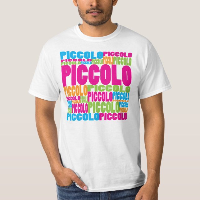 Bunte Piccoloflöte T-Shirt (Vorderseite)