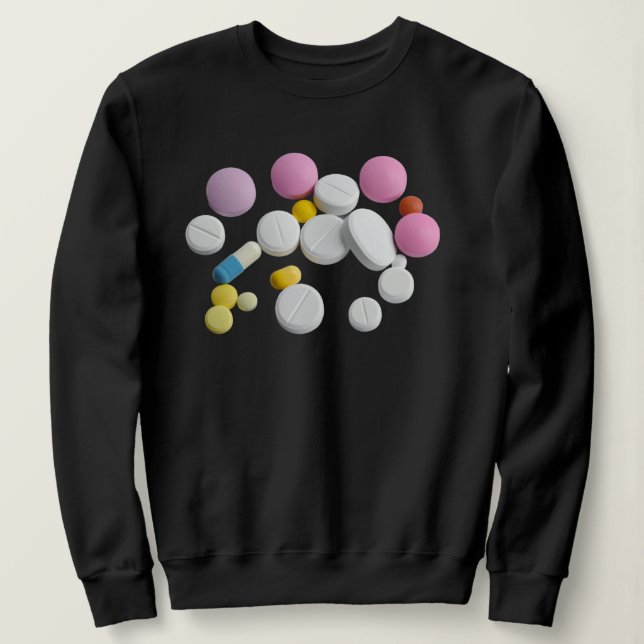 Bunte Pillen Sweatshirt (Design vorne)