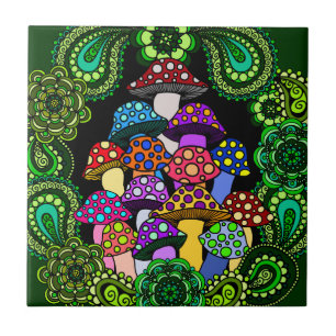 Bunte Pilz-Fliese Fliese
