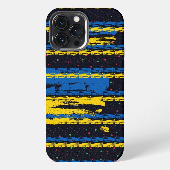 Bunte Pinsel-Mal-Punkte iPhone 13 Pro Max Hülle (Rückseite)