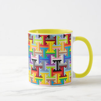 Bunte Pixelmuster-Tasse Tasse