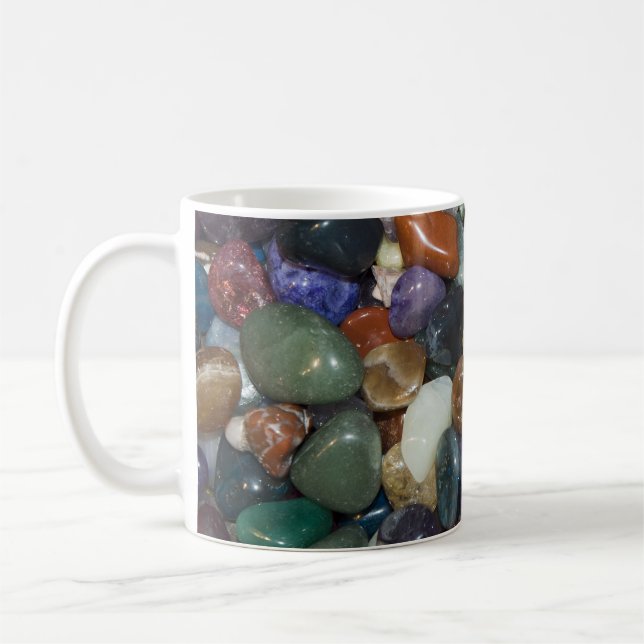 Bunte Poliersteine Kaffeetasse (Links)