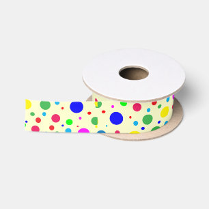 Bunte Polka Dot Bubbles Ribbon Satinband