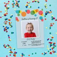 Bunte Polka Dots Boys Foto Geburtstag