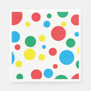 Bunte Polka Dots Papier Napkins; wählen Sie Größe Serviette