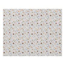Bunte Polka-Punkte auf Grau.